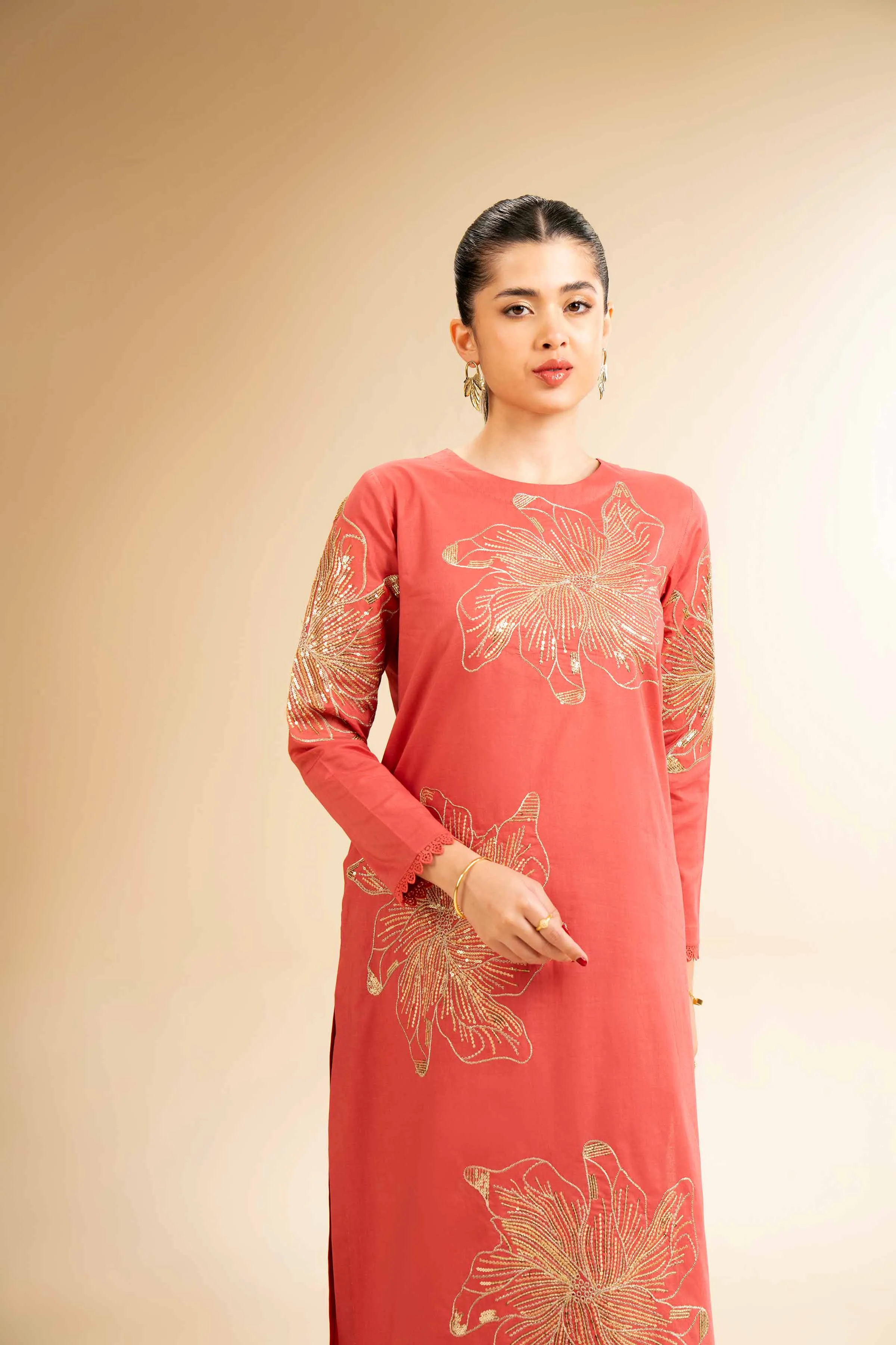 2 Piece - Dyed Embroidered Suit - 42501261