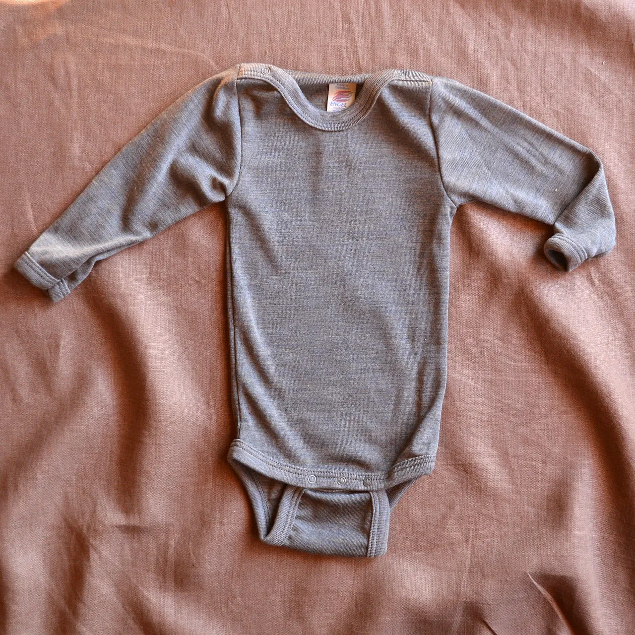 Baby Bodysuit Long Sleeve Organic Wool/Silk (0-3yrs)