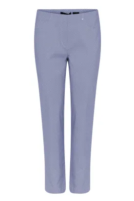 Bella 09 68cm Trousers Navy Houndstooth