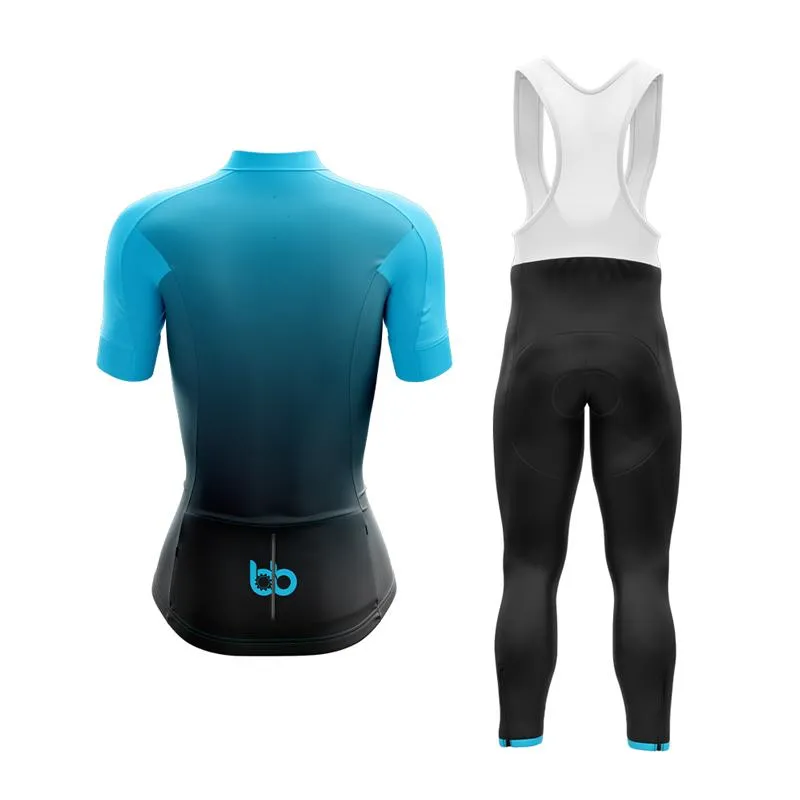 Black to Cyan Club Cycling Kit