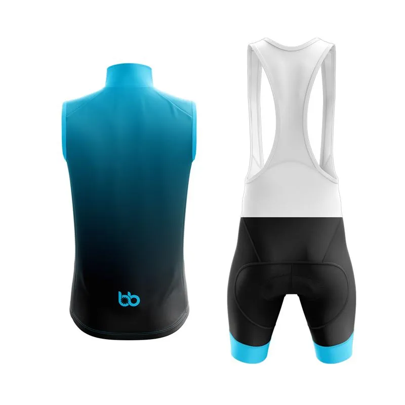 Black to Cyan Club Cycling Kit