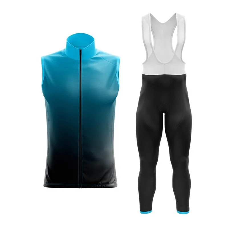 Black to Cyan Club Cycling Kit