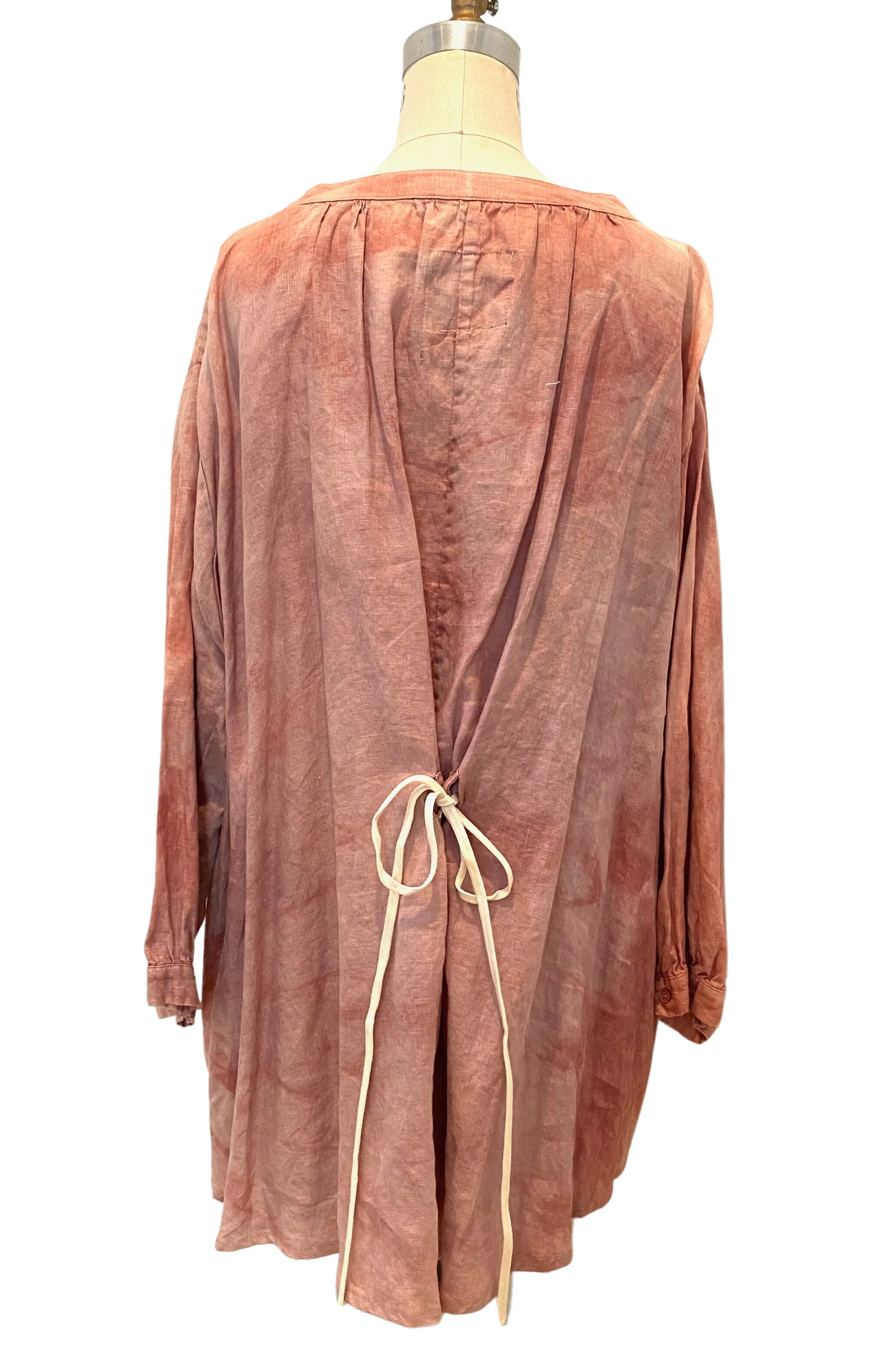 Botanically Dyed Linen Tunic in Rose