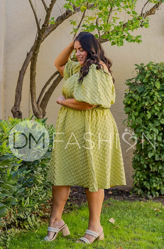 Brynn Winter Pear Texture Dress- DM Exclusive - Maternity Friendly