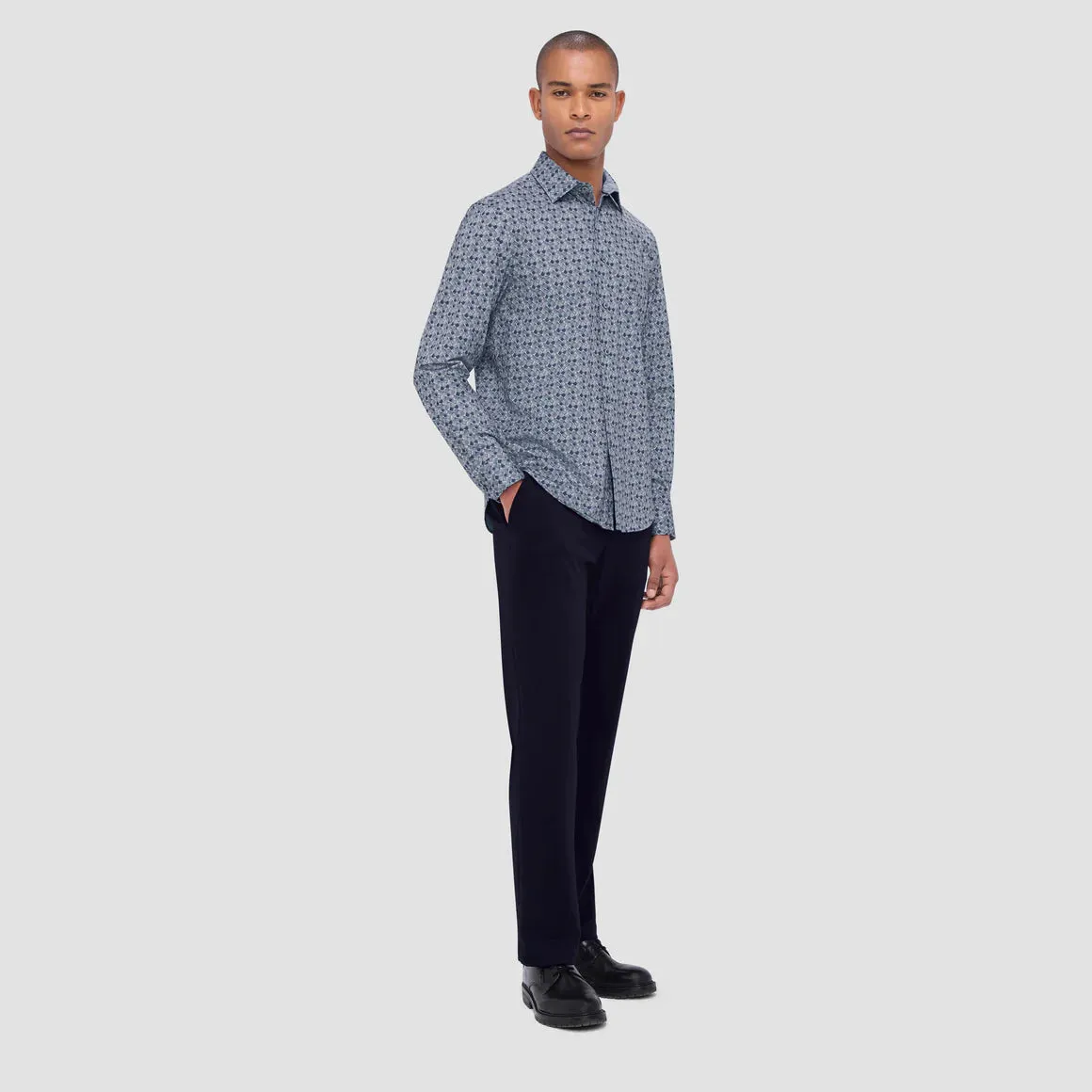 Bugatchi JIMMY Double Sided Mosaic/Geometric OoohCotton® Shirt