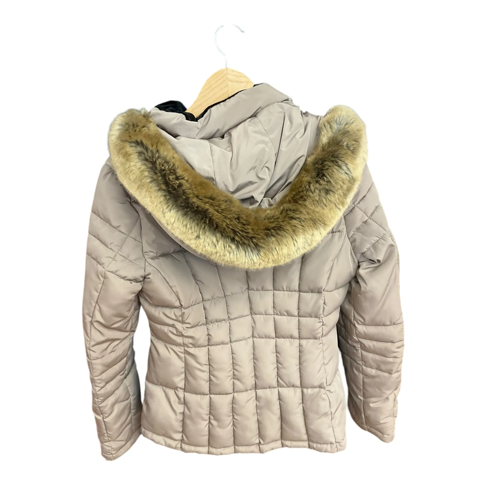 Coat Puffer & Quilted By Calvin Klein In Tan, Size: S