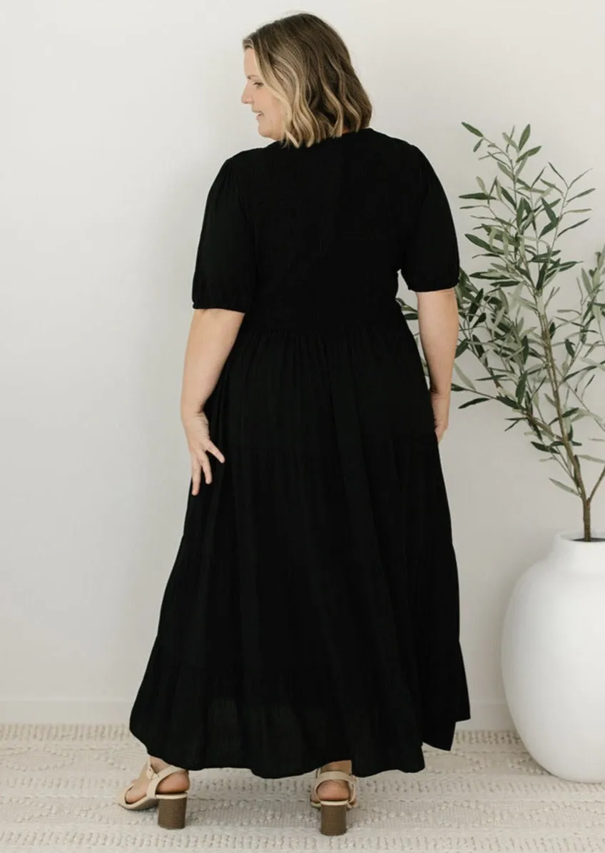 Colette Midi Dress in Black