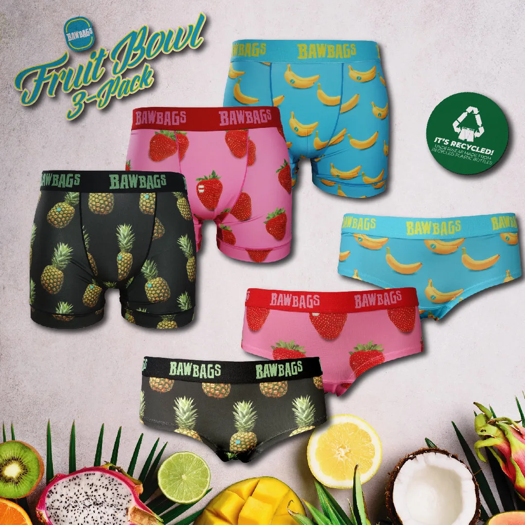 Cool De Sacs Fruit Bowl 3-Pack Technical Boxer Shorts