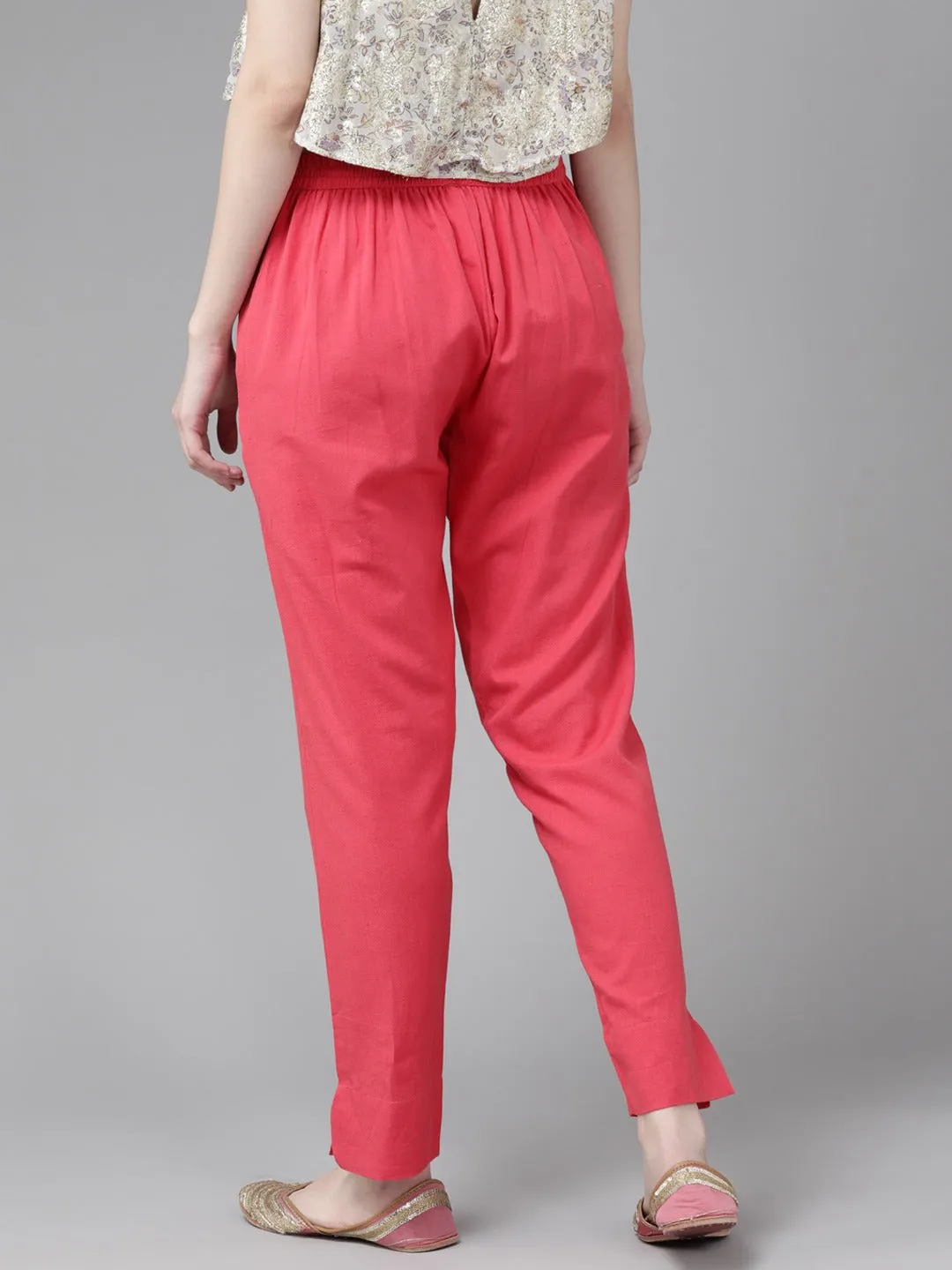 Coral Pink Trousers