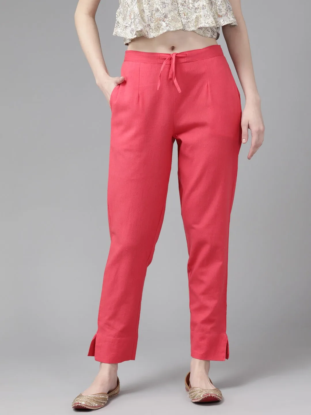 Coral Pink Trousers