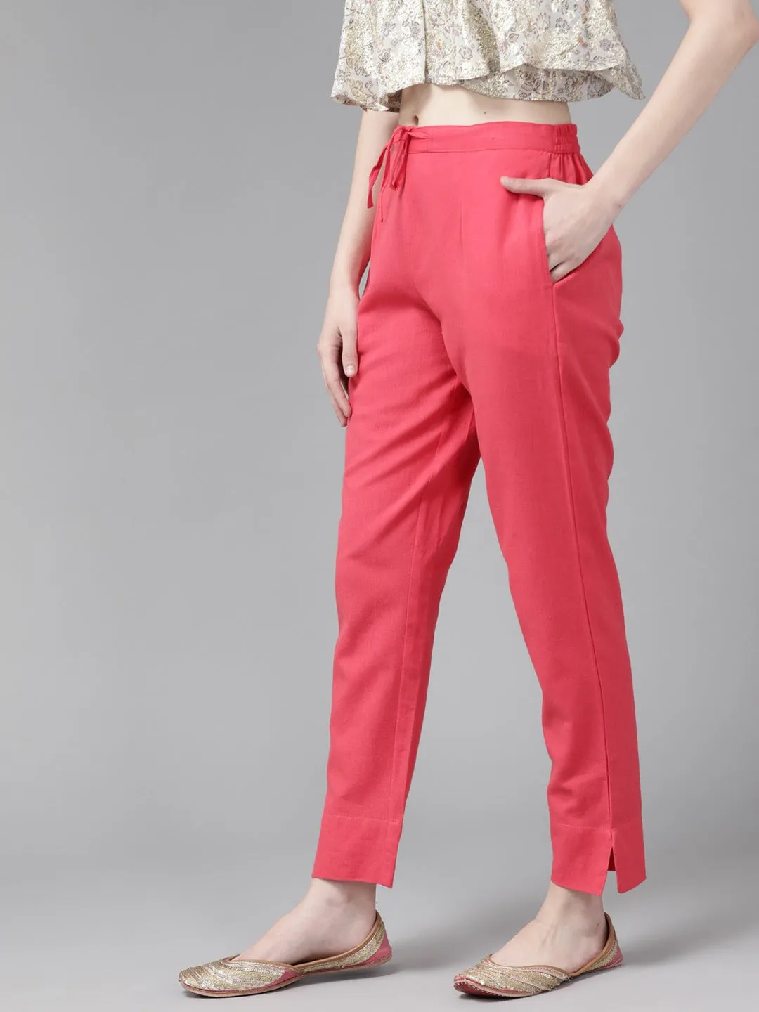 Coral Pink Trousers