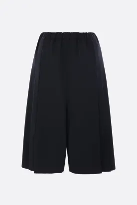 crop trousers in lightweight pleated wool