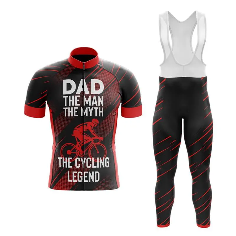 Dad The Cycling Legend (Red) Club Cycling Kit