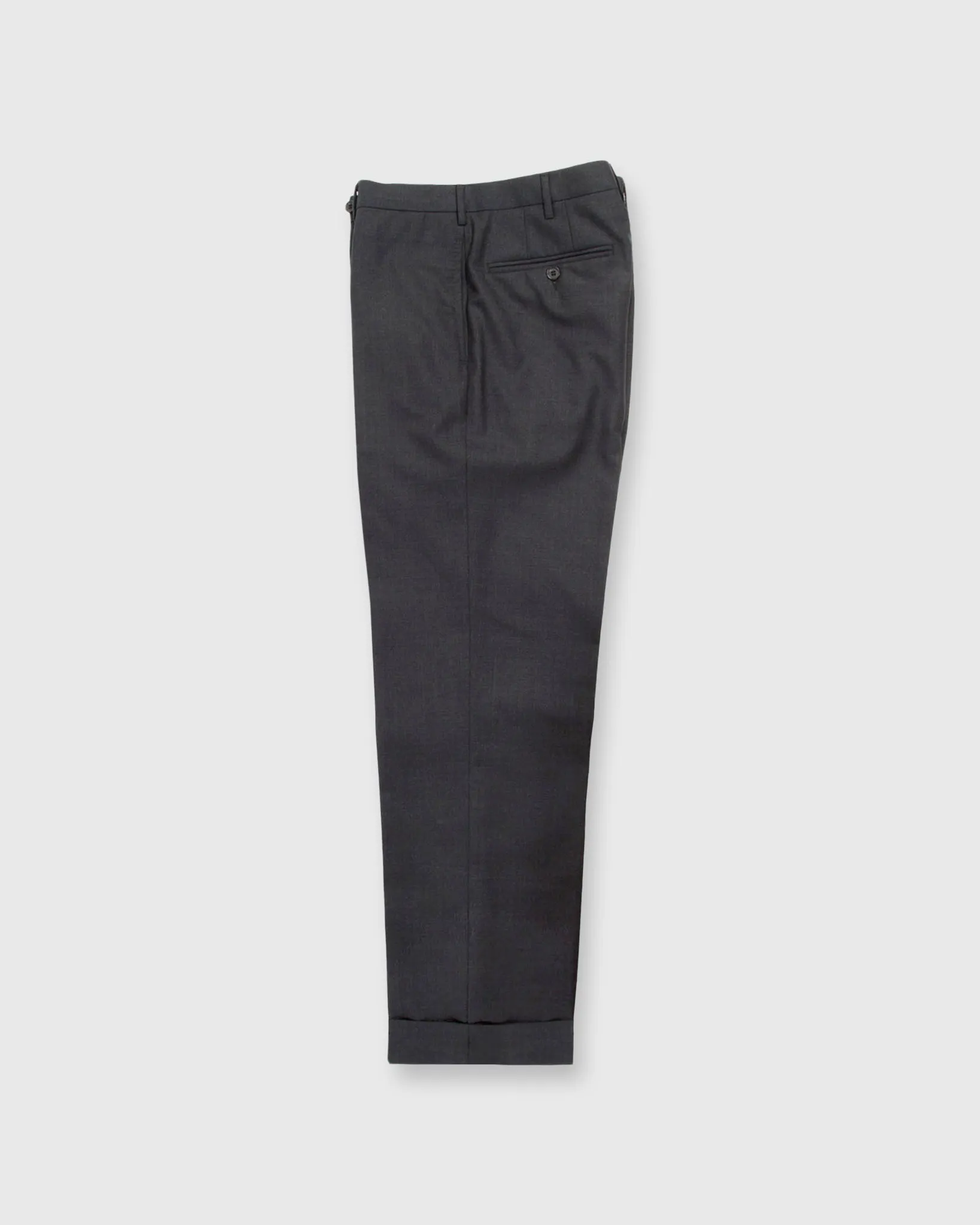 Dress Trouser in Charcoal Lightweight Twill