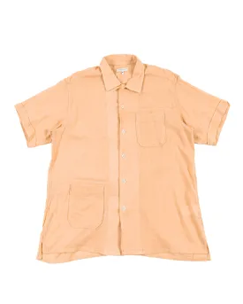 Engineered Garments Camp Shirt Coral Cotton Crepe