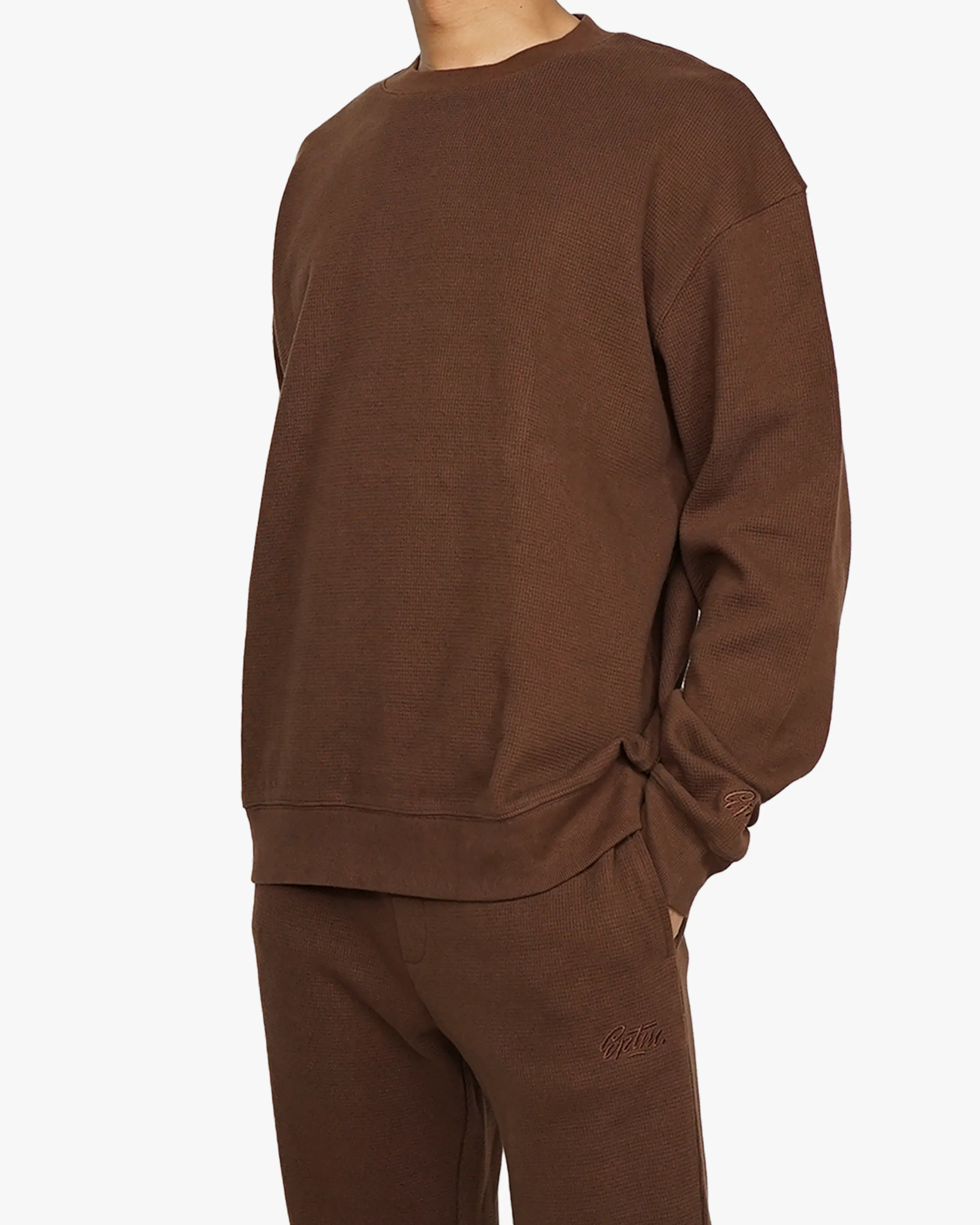 EPTM THERMAL SWEATSHIRT-BROWN