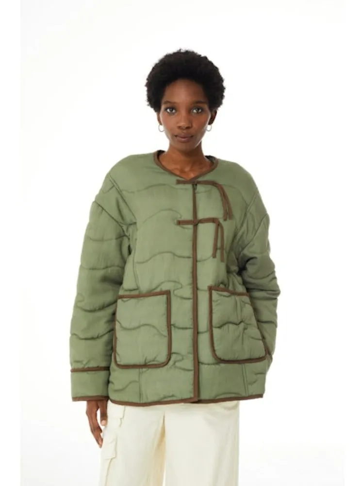 Find Me Now Quilted Knot Coat