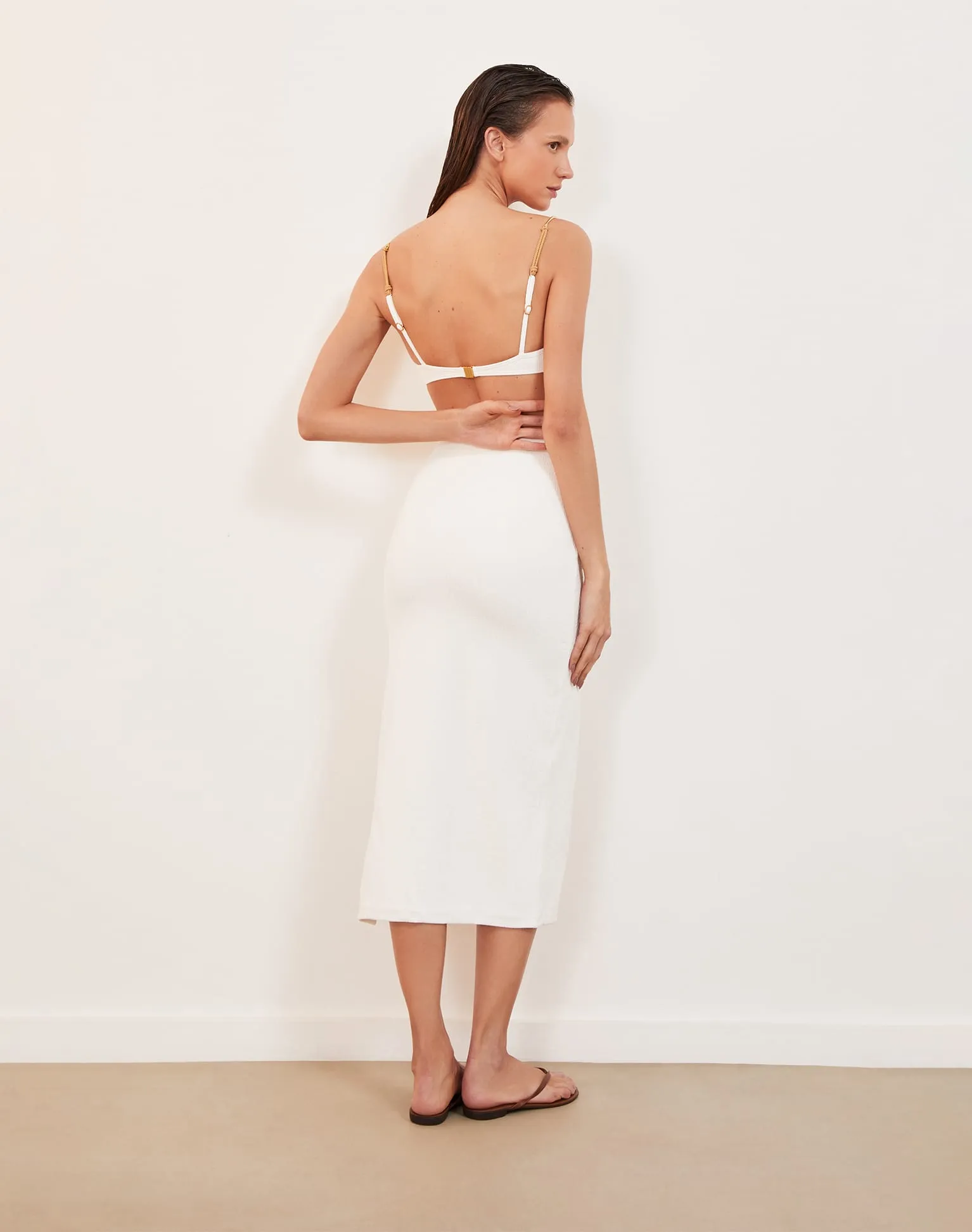 Firenze Luiza Midi Skirt - Off White