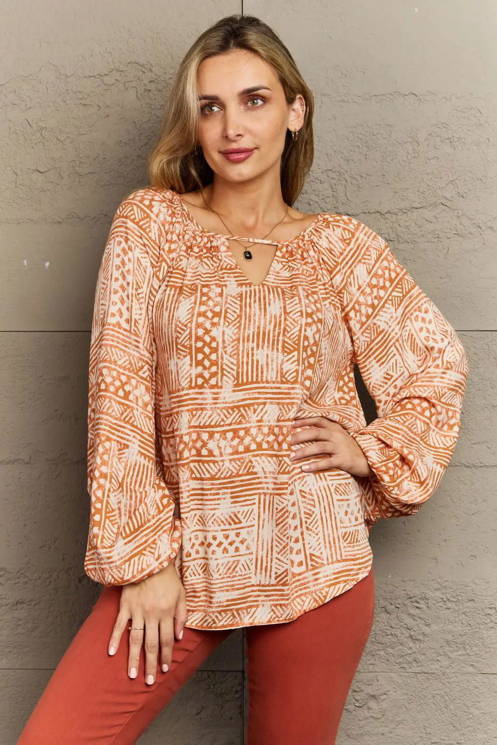 Full Size Aztec Tunic Top - Stylish and Versatile Design