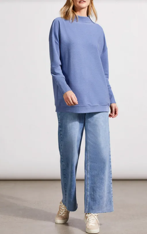 Funnel Neck Tunic - H Blue Jay