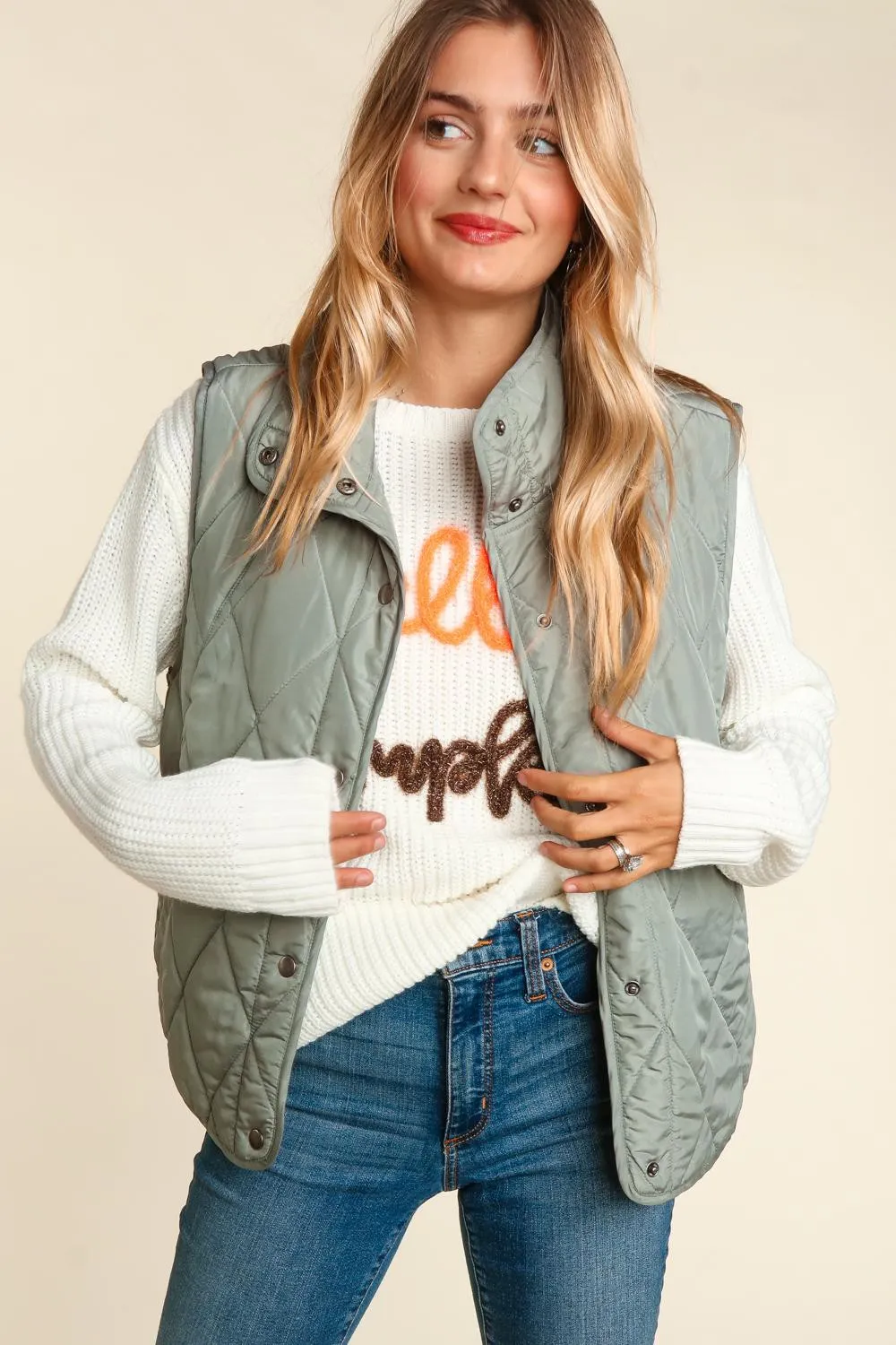 Haptics Quilted Puffer Vest