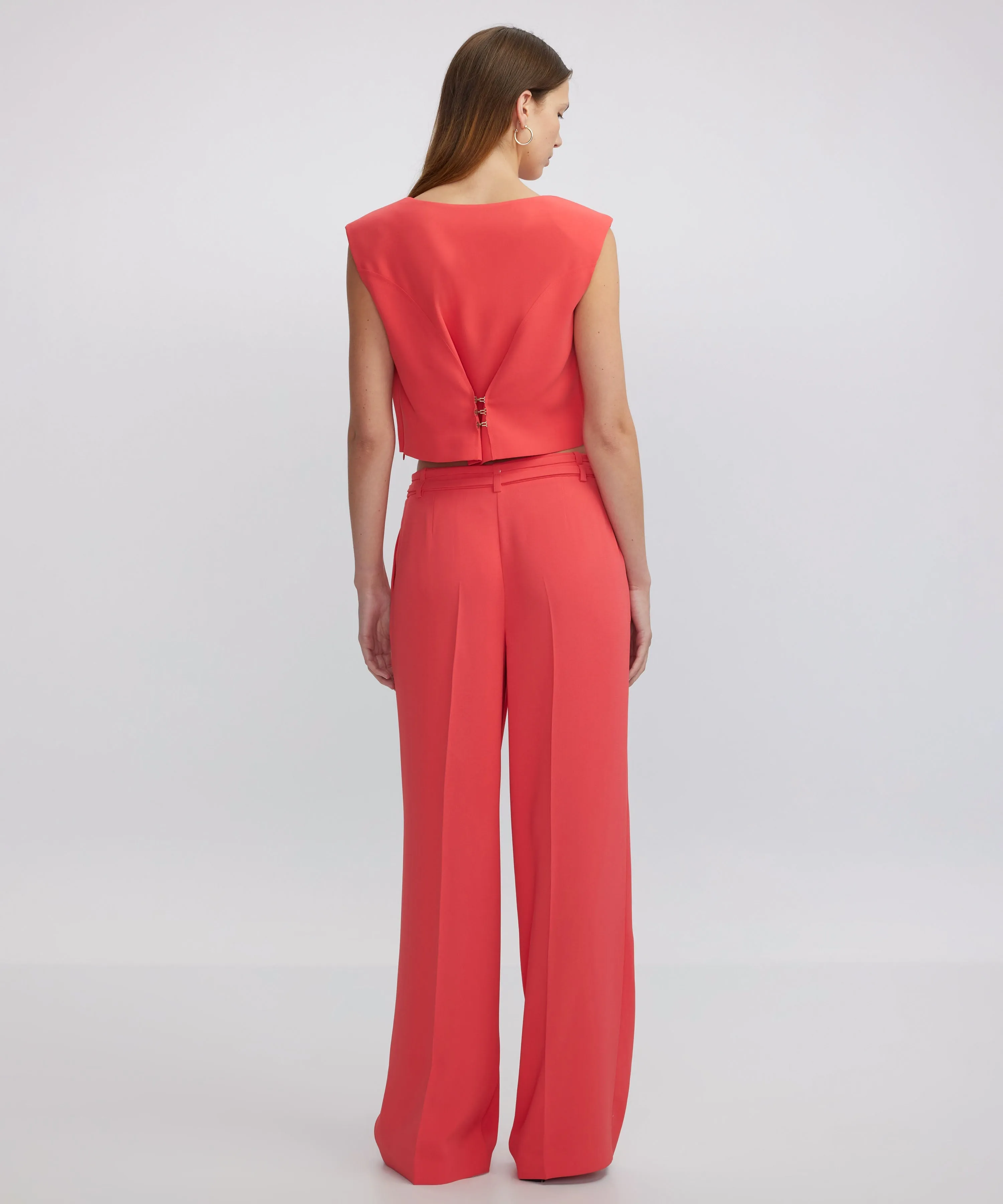 Ipekyol Double Belted Darted Trousers Coral