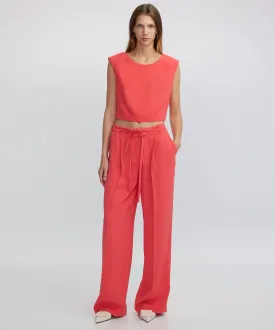 Ipekyol Double Belted Darted Trousers Coral