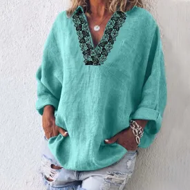 Lace V-Neck Blouse