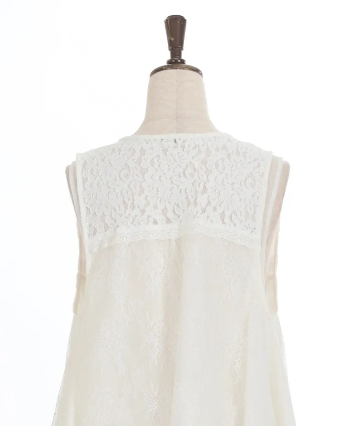 Lace Vest & Tulle Gilet