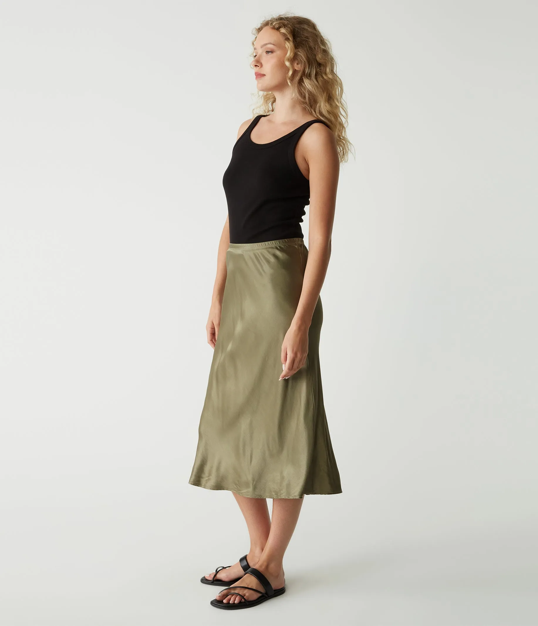 Leila Bias Midi Skirt