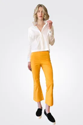 Lightweight Crop Trousers - Gold