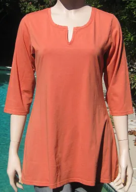 Lightweight Jersey Tunic - Orange