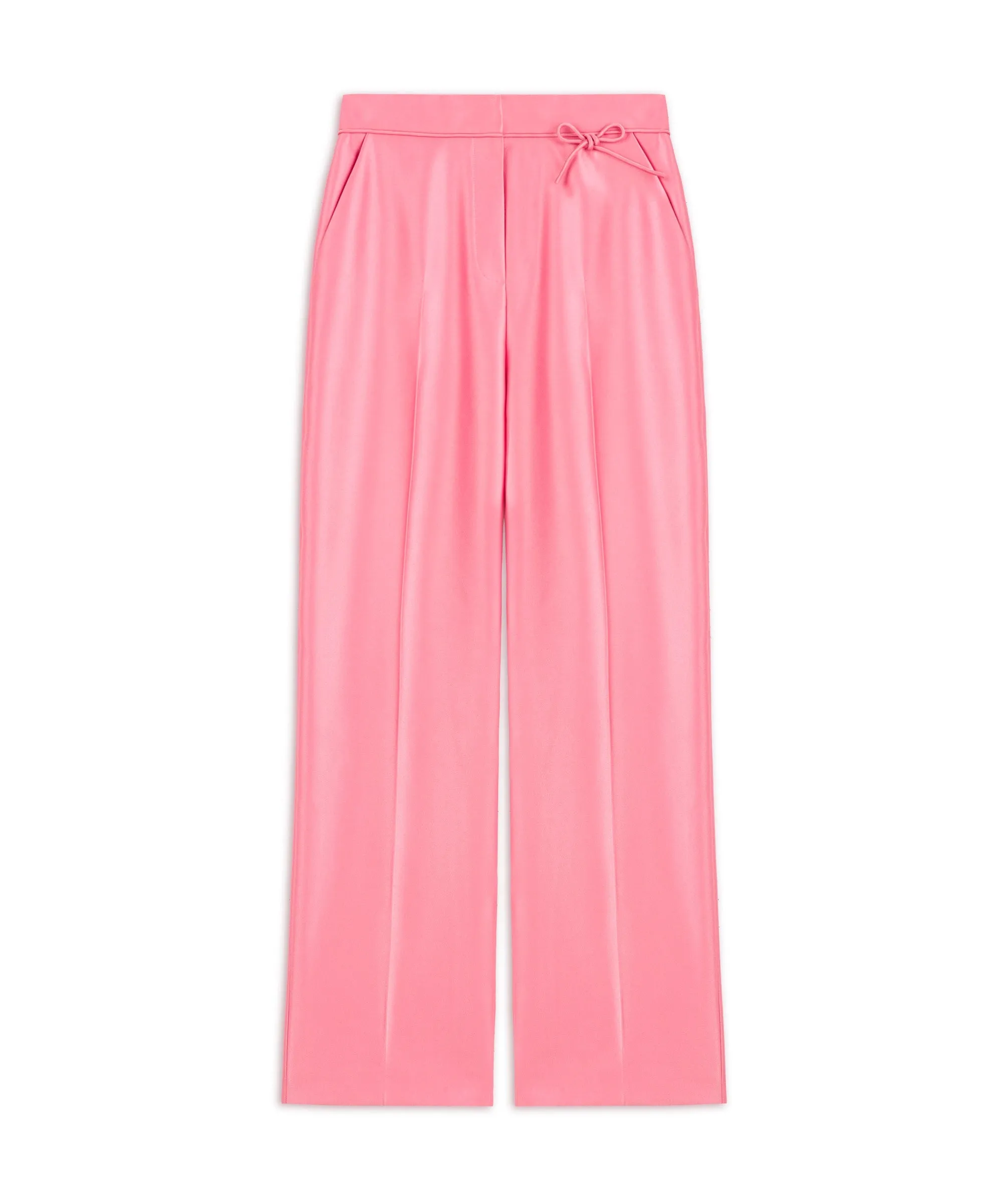 Machka Satin Duchess Trousers With Bow Coral