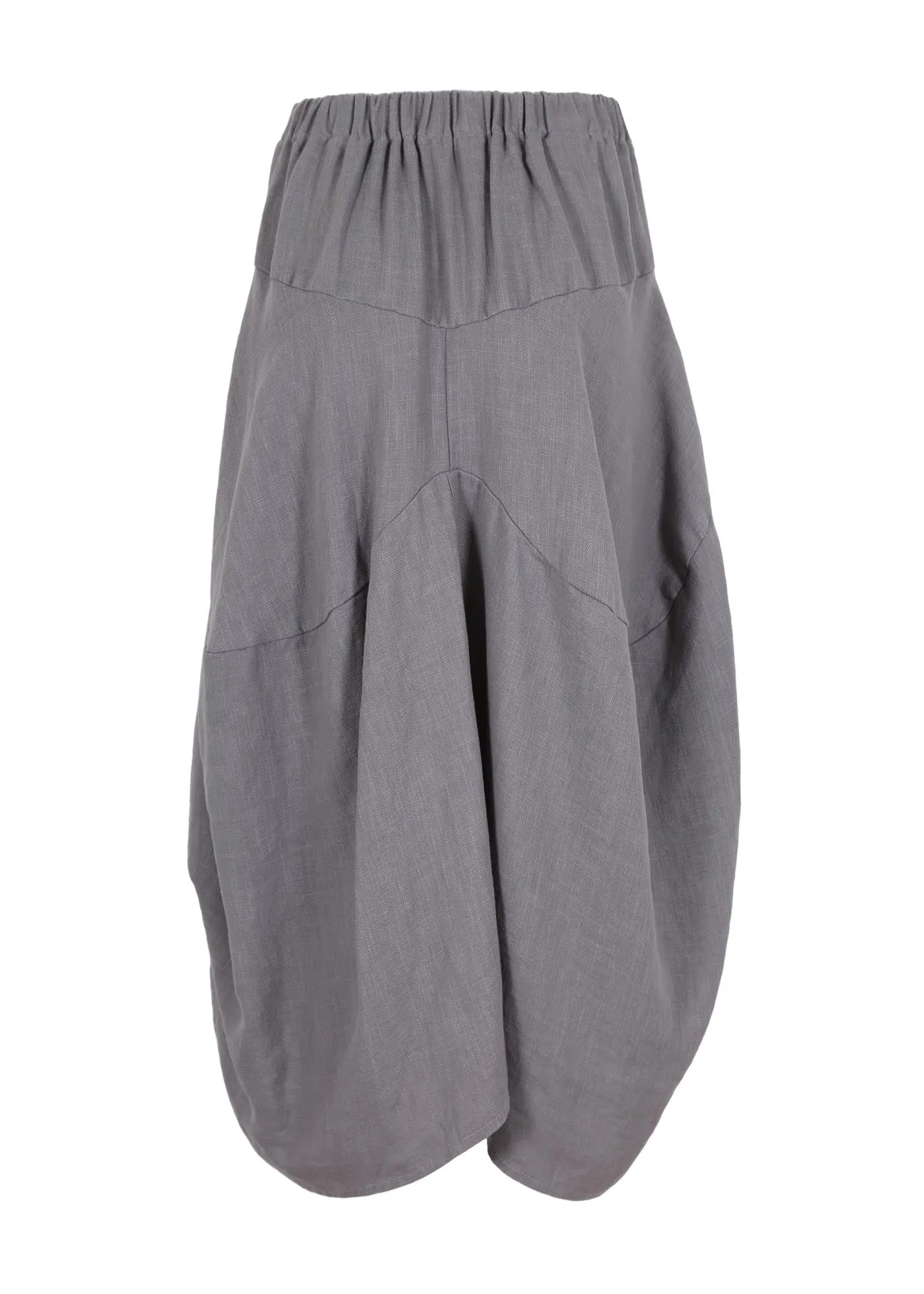 Milwaukee Fiesta Skirt Grey in Slub Linen