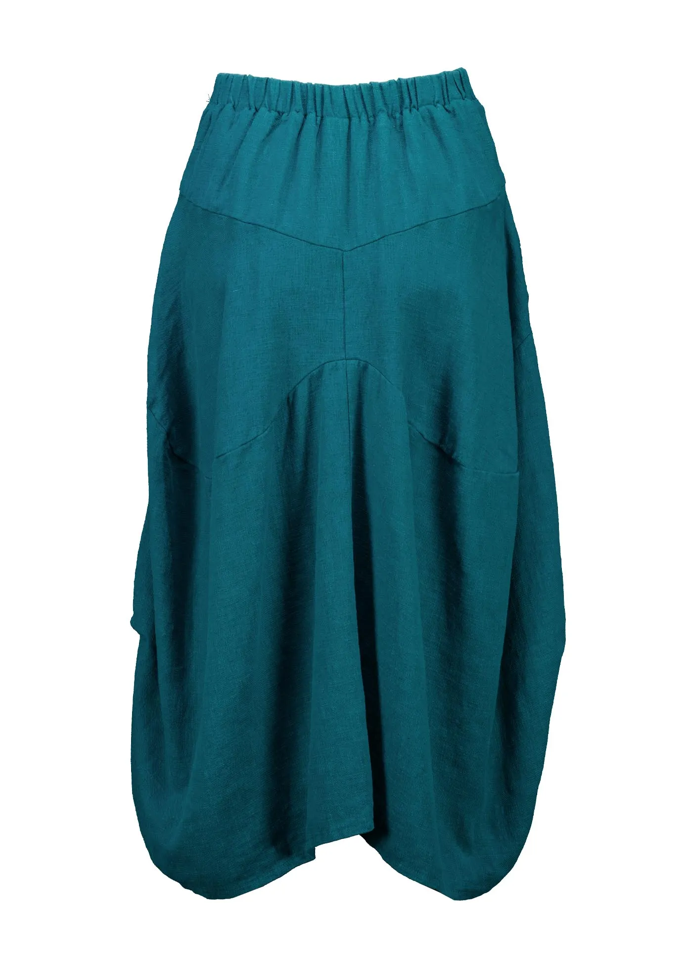 Milwaukee Fiesta Skirt Teal in Slub Linen