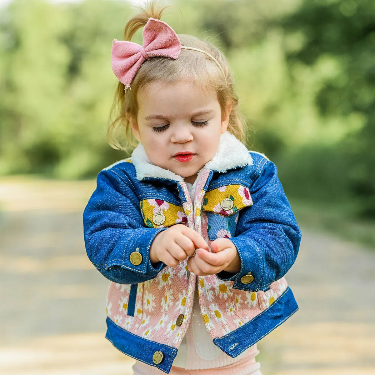 oh baby! Quilted Heart Denim Jacket with Cream Snowdrift Lining