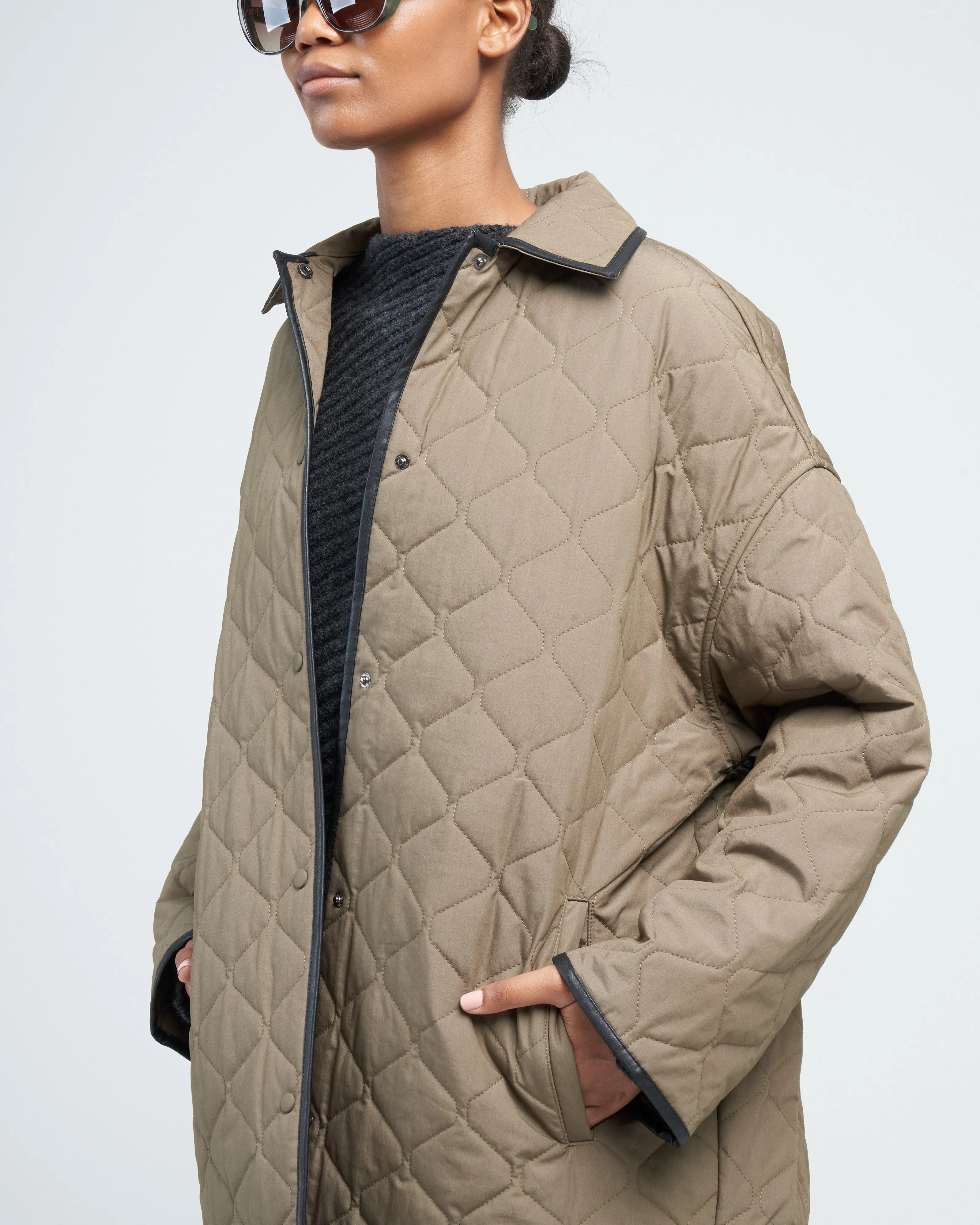 quilted cocoon coat