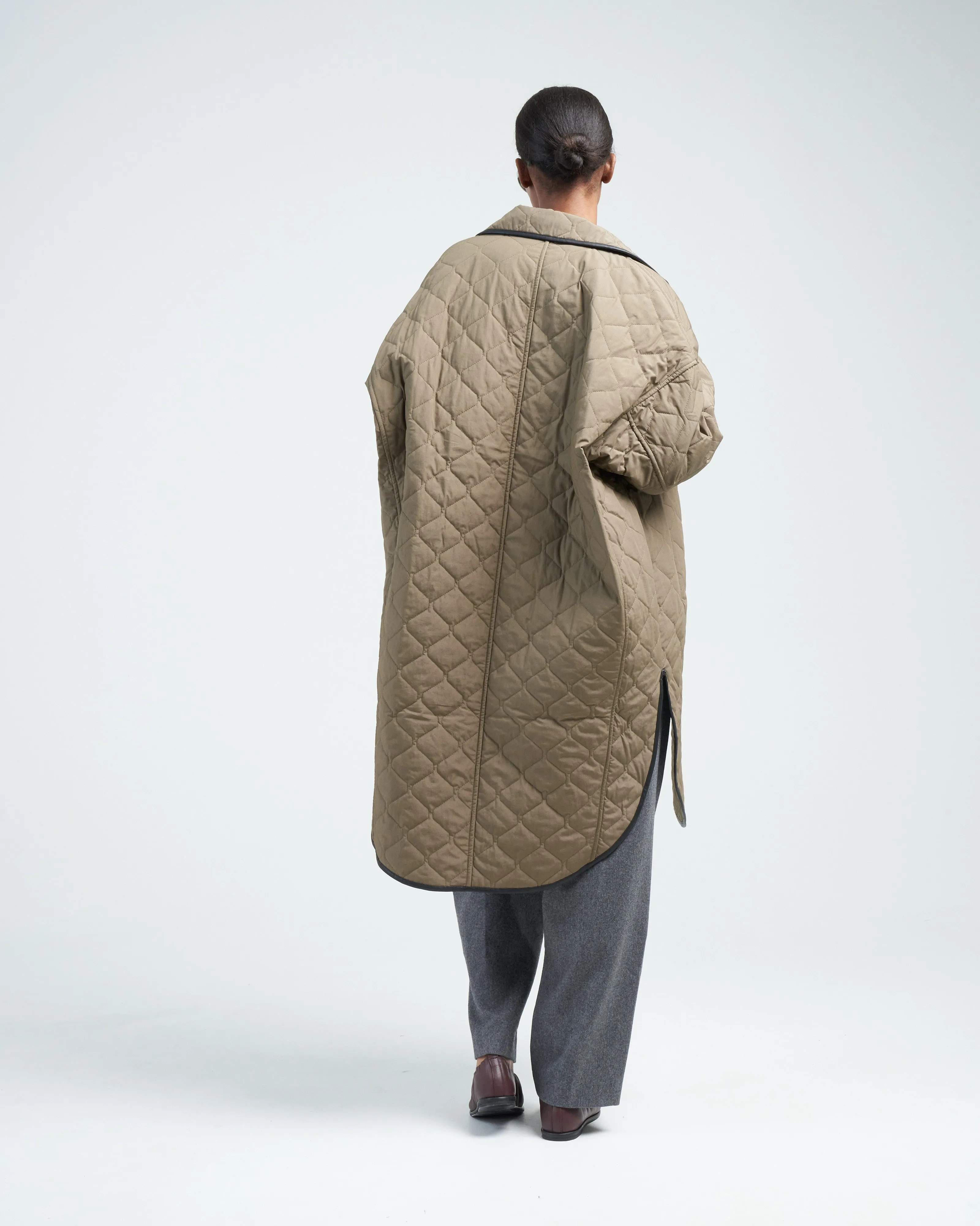 quilted cocoon coat