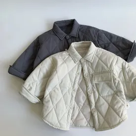 Quilted Solid Collar Jacket