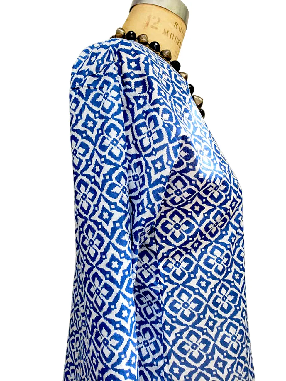 Raja Cotton Tunic Floral Block Blue