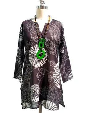 Raja Cotton Tunic Sanddollar Batik Black