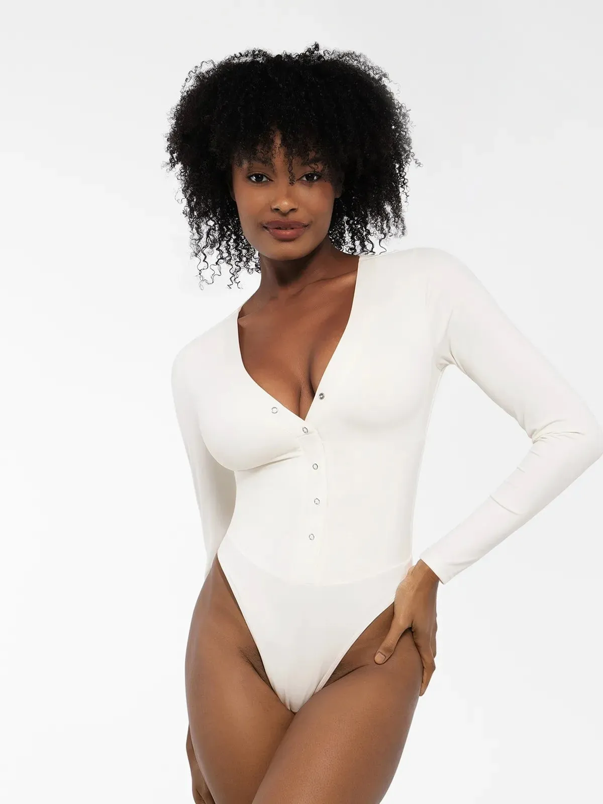 Redtag Thermal Shapewear Long Sleeve Tummy Control Bodysuit For Insiders