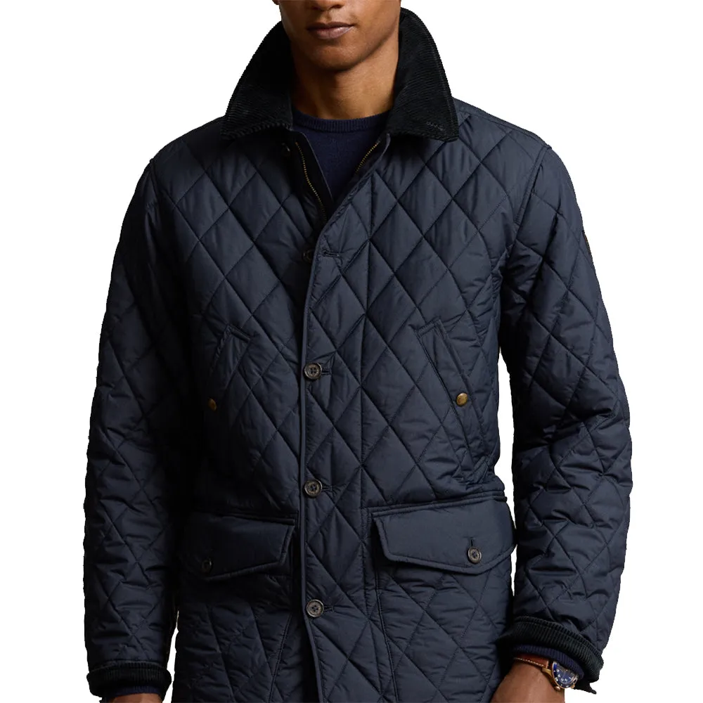 RLX Polo Golf Quilted Car College Navy Mens Coat