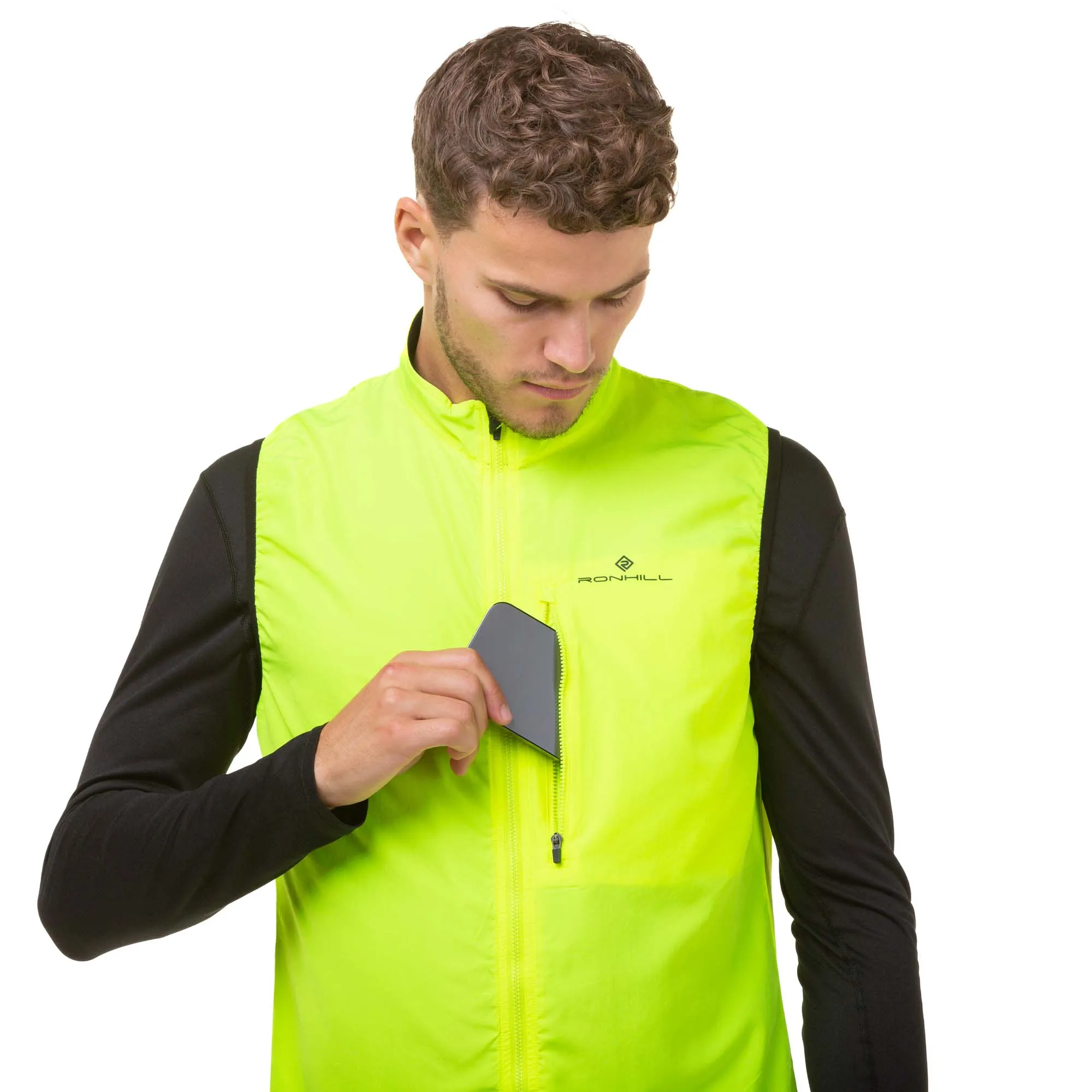 Ronhill | Men's Core Gilet - Fluo Yellow/Black