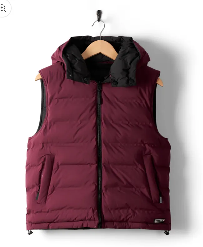 Saltrock Astra - Womens Reversible Gilet - Black/Burgundy