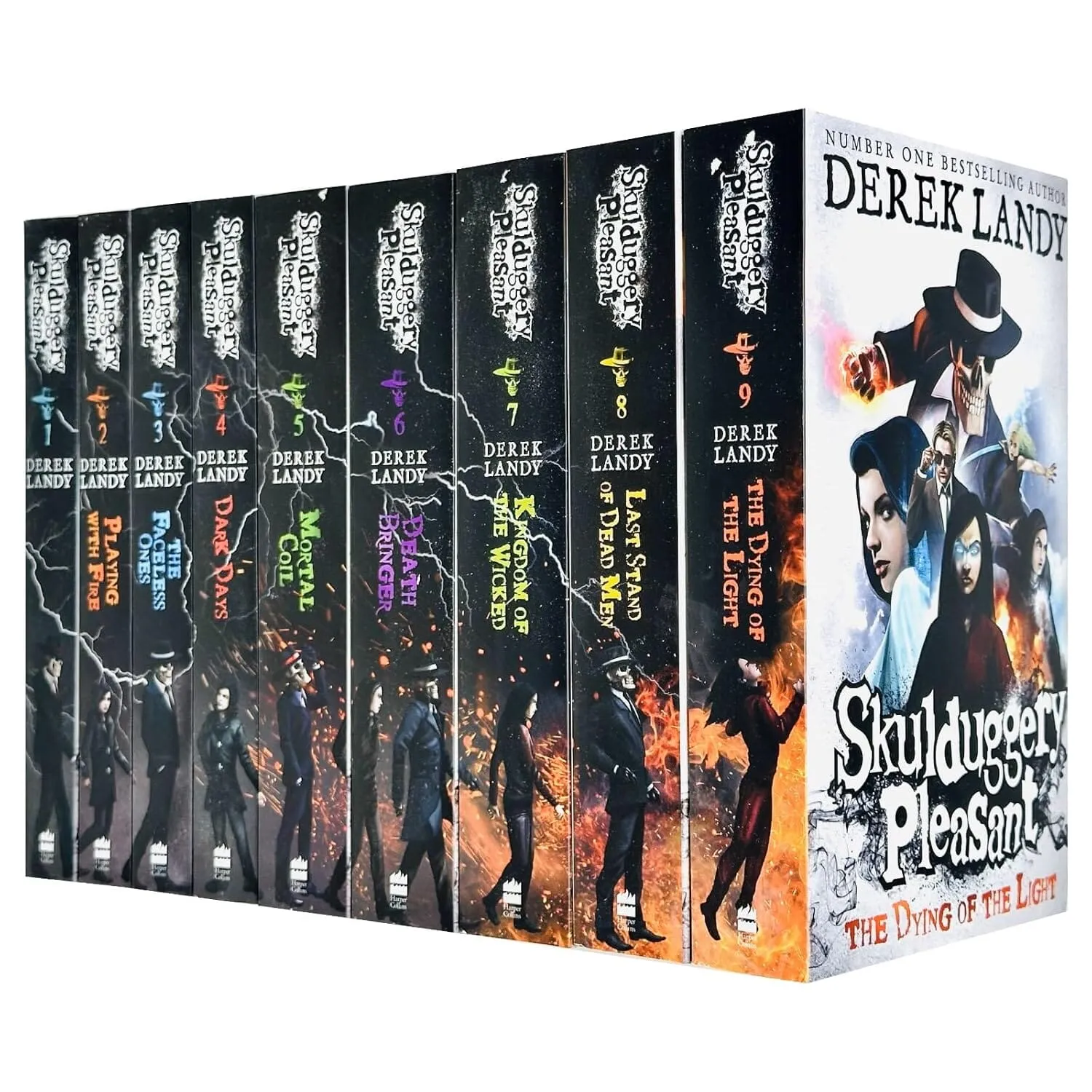 Skulduggery Pleasant by Derek Landy: Books 1-9 Set - Ages 11  - Paperback