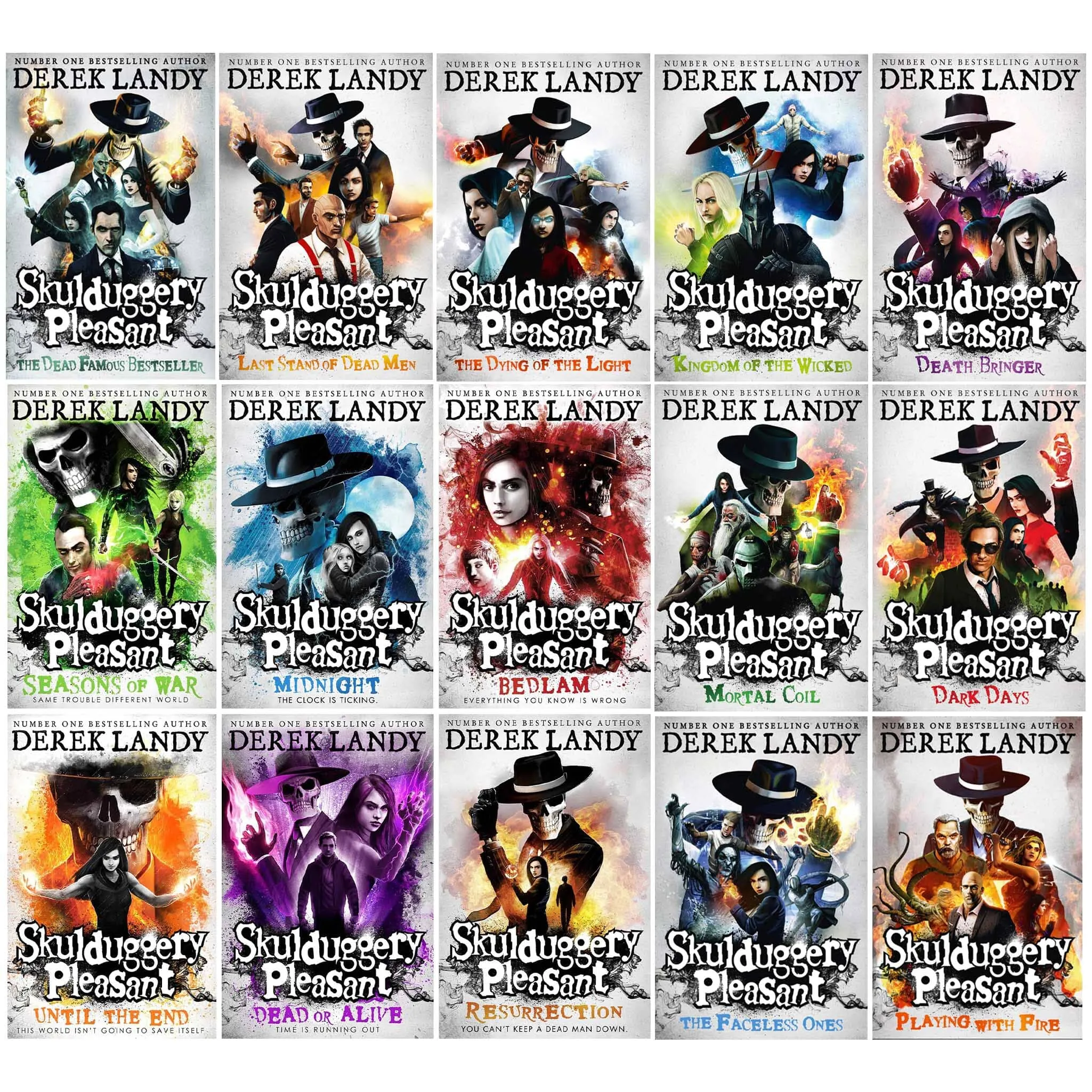 Skulduggery Pleasant Series (Books 1-15) by Derek Landy: 15 Books Collection Set - Ages 9-14 - Paperback