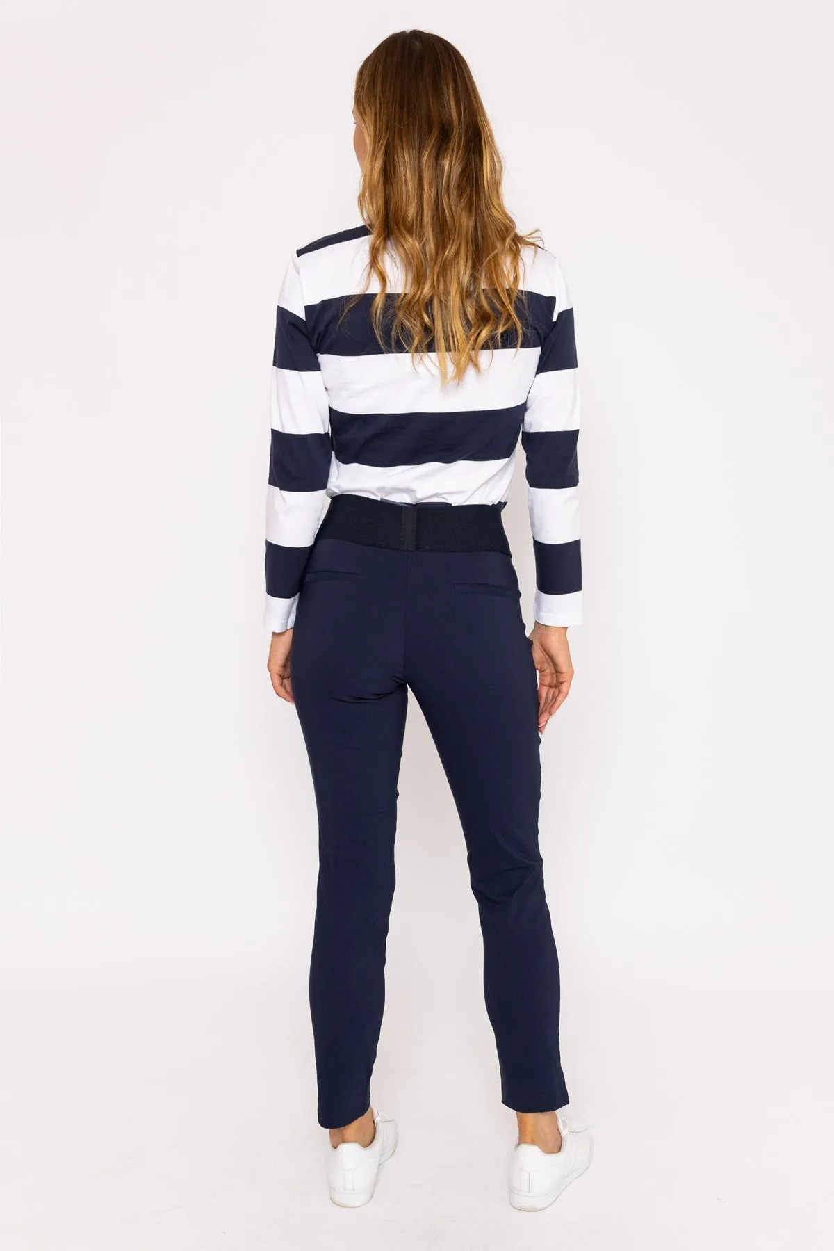 Straight Leg Bengaline Pant in Navy