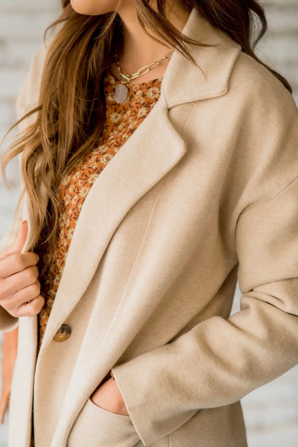 Stylish Pocket Tunic Blazer