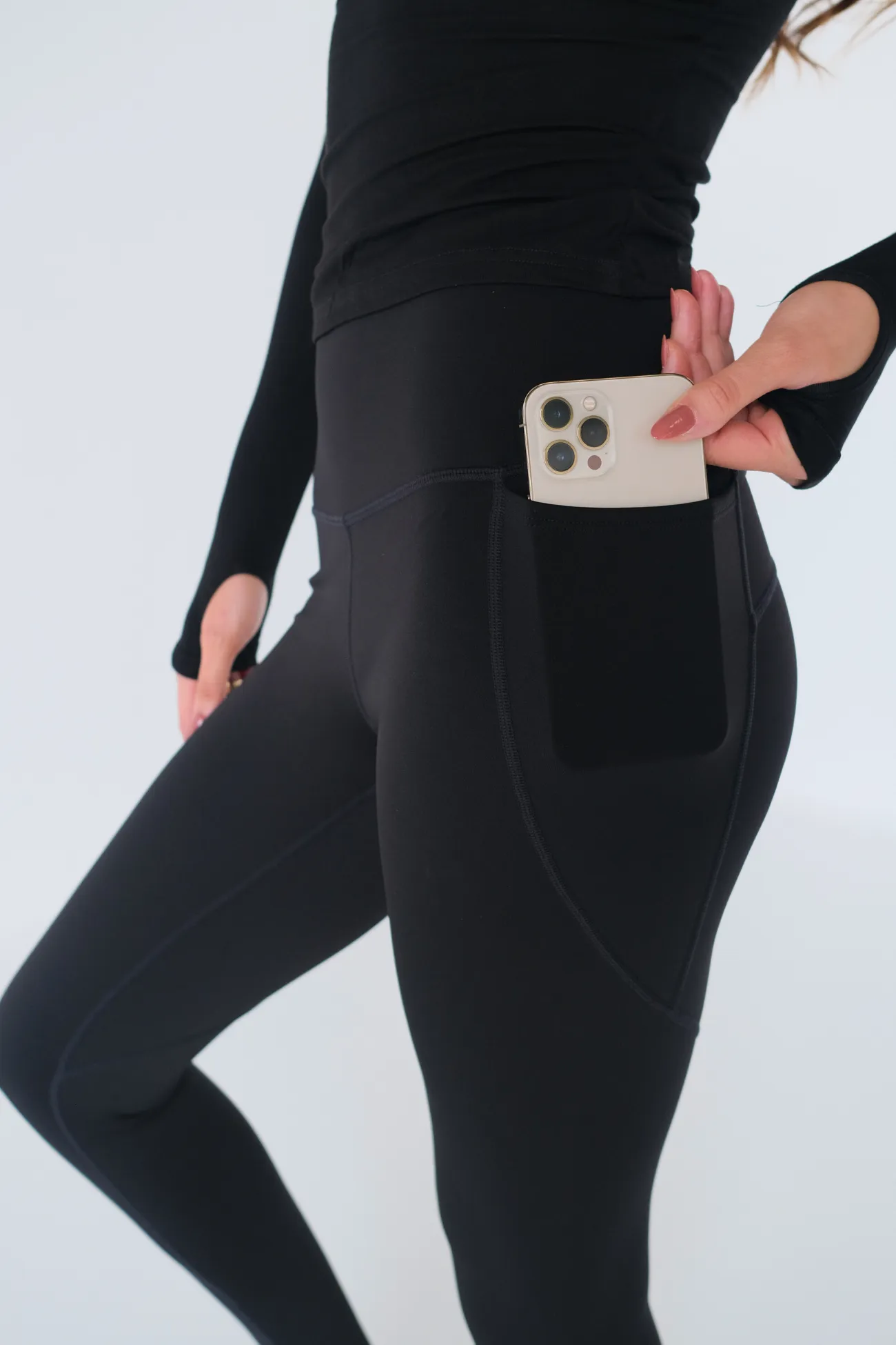 Thermal Tech Pocket Leggings - Black